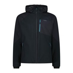 Kurtka softshell męska CMP 35Z2767 Fix Hood. Czarne kurtki softshell damskie CMP, m, bez wzorów, z materiału, z kapturem. Za 379.99 zł.