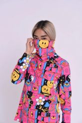 Damska koszulka termoaktywna z wysokim dekoltem Trippy Hippy. Czerwone bielizna termoaktywna damska OOSC, s, bez wzorów, z materiału. Za 294.99 zł.