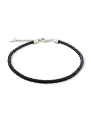 CHARM'S Skórzana bransoletka w kolorze czarnym rozmiar: 20 cm. Czarne bransoletki damskie CHARM'S, srebrne. Za 74.63 zł.