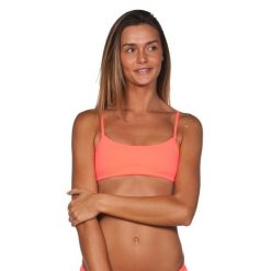 Góra od stroju kąpielowego damskiego top na basen Arena Bandeau. Brązowe topy sportowe damskie Arena, xs, bez wzorów, bez ramiączek. Za 39.99 zł.