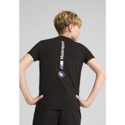 Młodzieżowa koszulka BMW M Motorsport ESS+ z logo PUMA Black. Czarna bluzki sportowe damskie Puma, m, bez wzorów, bez ramiączek. Za 129.00 zł.