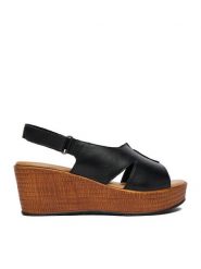 Lasocki Sandały CEO-WI16-NYASA-02 Czarny. Czarne sandały damskie Lasocki, bez wzorów, ze skóry, bez obcasa, na koturnie. Za 199.99 zł.