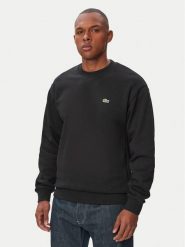 Lacoste Bluza SH8868 Czarny Regular Fit. Czarne bluzy bez kaptura męskie Lacoste, m, z bawełny. Za 594.99 zł.