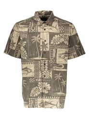 Quiksilver Koszula "Tuna Palm" - Regular fit - w kolorze beżowym rozmiar: M. Brązowe koszule męskie Quiksilver, m, bez wzorów, bez kołnierzyka, bez ramiączek. Za 143.83 zł.