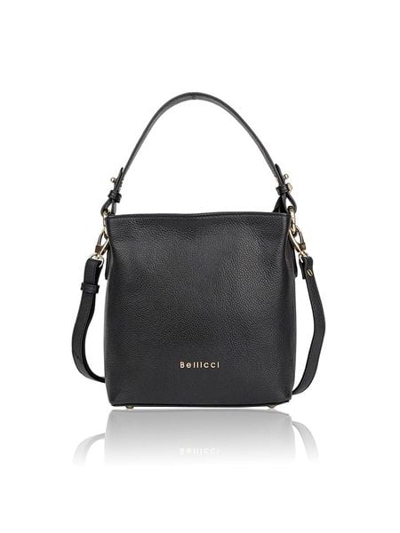 Bellicci Skórzana torebka "Calico" w kolorze czarnym - 26 x 33 x 14 cm rozmiar: onesize. Czarne torebki klasyczne damskie Bellicci, bez wzorów, z materiału, bez dodatków. Za 249.17 zł.