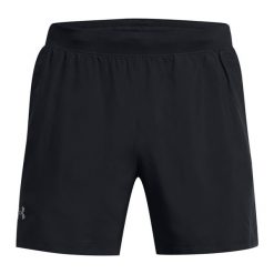 Spodenki do biegania męskie Under Armour Launch 5". Czarne szorty męskie Under Armour, bez kołnierzyka. Za 109.99 zł.
