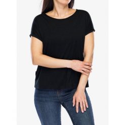 Koszulka merino damska Sensor Merino Air Traveller Tee SS. Czarne bluzki sportowe damskie Sensor, bez wzorów, bez ramiączek. Za 251.99 zł.