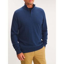 Sweter Męski TBS Malikcam. Niebieskie swetry męskie Tbs, na zimę, m, bez wzorów, bez kołnierzyka. Za 289.45 zł.