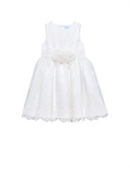 Abel & Lula Sukienka elegancka 5027 Biały Regular Fit. Białe sukienki dziewczęce Abel & Lula, bez wzorów, z syntetyku, eleganckie, bez ramiączek. Za 589.99 zł.