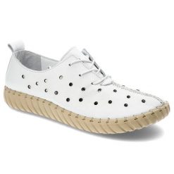 Białe Półbuty Artiker Damskie Skórzane Modne Buty. Białe półbuty damskie Artiker, w ażurowe wzory, ze skóry, bez obcasa. Za 189.00 zł.