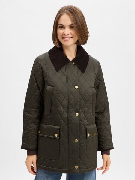 Barbour Kurtka pikowana dla kobiet Kobiety Sztuczne włókno zielony, 38. Zielone kurtki damskie Barbour, bez wzorów, z włókna, bez kaptura. Za 1,799.95 zł.