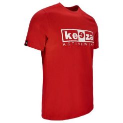Koszulka bawełniana KEEZA Team. Czerwone t-shirty sportowe męskie KEEZA, z bawełny, bez ramiączek, do piłki nożnej. Za 32.00 zł.