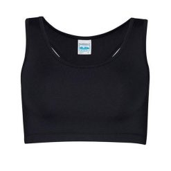 Sportowy Top Damski / Damski. Fioletowe topy damskie JUST COOL, bez wzorów, bez ramiączek. Za 69.99 zł.