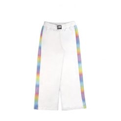 Spodnie dresowe z bawełna na co dzień na siłownię. Białe spodnie dresowe damskie LEONE 1947 APPAREL, bez wzorów, z bawełny. Za 82.10 zł.