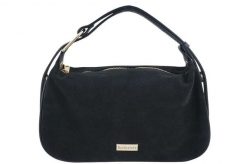 Elegancka torebka zamszowa na ramię - Czarna. Czarne torebki klasyczne damskie Barberinis, bez wzorów, ze skóry, małe, matowe, bez dodatków. Za 217.99 zł.
