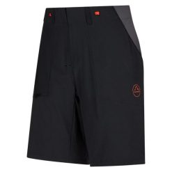 Szorty damskie La Sportiva Scout. Czarne szorty damskie La Sportiva, bez wzorów, z materiału. Za 392.50 zł.
