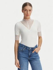 ONLY Bluzka Tilde 15335353 Biały Slim Fit. Białe bluzki damskie Only, xs, bez wzorów, z wiskozy, bez ramiączek. Za 119.99 zł.