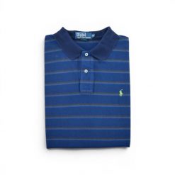 Second life - Polo Ralph Lauren koszulka męska z krótkim rękawem - Jak nowy. Niebieskie koszulki polo męskie Ralph Lauren, l, bez wzorów, z materiału, bez ramiączek. Za 127.76 zł.