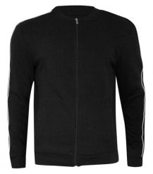 Bluza Męska Czarna z Lampasami na Rękawach, Zapinana na Zamek, Bejsbolówka -BRAVE SOUL. Czarne bluzy bez kaptura męskie Brave Soul, l, z bawełny. Za 99.00 zł.