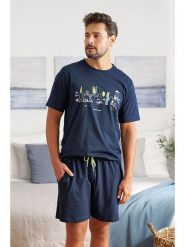 Doctor Nap Piżama w kolorze granatowym rozmiar: XXL. Niebieskie piżamy męskie Doctor Nap, xxl, bez wzorów, z bawełny, bez ramiączek. Za 104.99 zł.