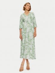 Olsen Sukienka letnia 13001786 Zielony Relaxed Fit. Zielone sukienki damskie Olsen, na lato, bez wzorów, z wiskozy, bez kołnierzyka, bez ramiączek. Za 649.99 zł.