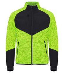 Clique Kurtka Haines polar i softshell - Visib Yellow. Żółte kurtki męskie CLIQUE, xl, bez wzorów, z polaru, bez kaptura. Za 284.91 zł.