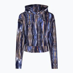 Bluza damska FILA Ceyrat AOP Cropped Hoody. Niebieskie bluzy bez kaptura damskie Fila, m. Za 169.99 zł.
