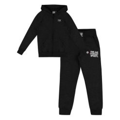 Bluza z kaptur na trening na czas wolny. Czarne spodnie dresowe damskie LEONE 1947 APPAREL, bez wzorów, z bawełny. W wyprzedaży za 112.15 zł.