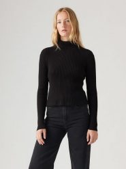 Levi´s Sweter w kolorze czarnym rozmiar: XS. Czarne golfy damskie s, bez wzorów, z bawełny, bez ramiączek. Za 90.45 zł.