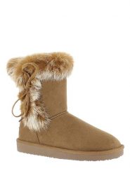 ISLAND BOOT Kozaki zimowe "Christy" w kolorze jasnobrązowym rozmiar: 41. Brązowe kozaki damskie Island Boot, z materiału, bez obcasa. Za 153.34 zł.
