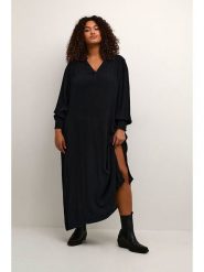 KAFFE curve Sukienka "Miriam" w kolorze czarnym rozmiar: 42. Czarne sukienki damskie KAFFE curve, bez wzorów, z wiskozy, bez kołnierzyka, bez ramiączek, maxi. Za 208.99 zł.