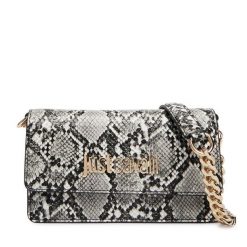 Torebka Just Cavalli. Szare torebki wieczorowe Just Cavalli, bez wzorów, wizytowe, bez kołnierzyka, bez ramiączek. Za 626.99 zł.