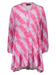 Miss goodlife Sukienka w kolorze różowo-błękitnym rozmiar: XL. Niebieskie sukienki damskie miss goodlife, na co dzień, xl, bez wzorów, z wiskozy, bez kołnierzyka, bez ramiączek, midi, proste. Za 144.24 zł.