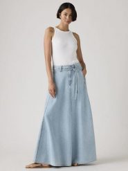 Levi's Spódnica dżinsowa w kolorze błękitnym rozmiar: W28. Niebieskie spódniczki damskie Levi's, s, z aplikacjami, z bawełny, maxi, rozkloszowane. Za 250.59 zł.
