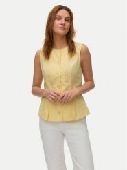 Vero Moda Kamizelka Selma 10345675 Żółty Regular Fit. Żółte kamizelki damskie Vero Moda, m, z bawełny. Za 159.99 zł.