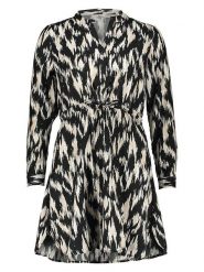 ONLY Sukienka w kolorze czarno-beżowym rozmiar: XS. Czarne sukienki damskie Only, na co dzień, xs, bez wzorów, bez kołnierzyka, bez ramiączek, midi, proste. Za 52.79 zł.