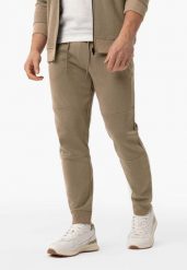 Spodnie dresowe N-KANTON. Brązowe spodnie dresowe męskie Volcano, bez wzorów, z bawełny. Za 139.99 zł.