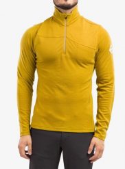 Bluza merino Sensor Merino EX Tee L/S Zip. Żółte bluzy bez kaptura męskie Sensor, l, z dzianiny. Za 488.39 zł.