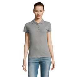 Damska Koszulka Polo Passion Melange. Szare bluzki sportowe damskie SOL'S, m, bez wzorów, bez ramiączek. Za 68.99 zł.