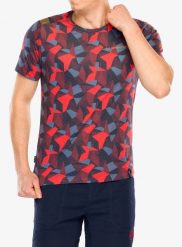 Koszulka wspinaczkowa męska La Sportiva Dimension T-Shirt. Czerwone t-shirty męskie La Sportiva, l, bez wzorów, z bawełny, bez kołnierzyka. Za 218.89 zł.