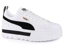Buty damskie sneakersy sportowe Puma MAYZE LTHR. Białe buty sportowe na co dzień damskie Puma, bez wzorów, z gumy, trekkingowe. Za 198.00 zł.