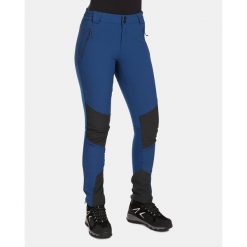 Damskie spodnie outdoorowe Kilpi NUUK-W. Niebieskie spodnie dresowe damskie Kilpi, bez wzorów, z nylonu, sportowe. Za 277.46 zł.