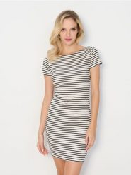Sukienka mini w paski - wielobarwny. Sukienki damskie Sinsay, l, bez wzorów, bez kołnierzyka, bez ramiączek, mini. Za 29.99 zł.