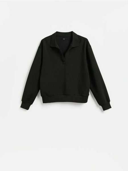 Bluza z dodatkiem modalu - morski. Zielone bluzy bez kaptura damskie Reserved, l, z dzianiny. Za 109.99 zł.