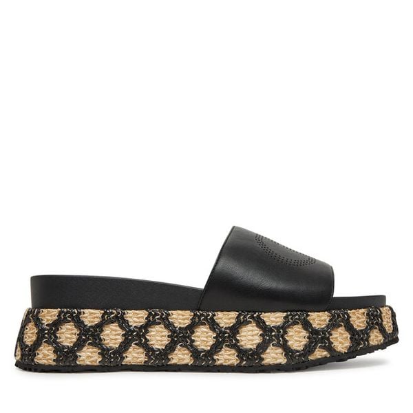 Klapki Liu Jo. Czarne klapki damskie Liu Jo, bez wzorów, bez obcasa. Za 399.99 zł.