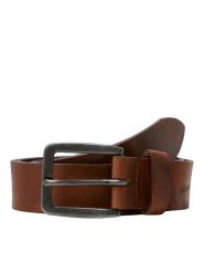 Jack & Jones Skórzany pasek w kolorze brązowym rozmiar: 80. Brązowe paski męskie Jack & Jones, bez wzorów, z materiału. Za 57.06 zł.