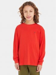 Tommy Hilfiger Bluzka Essential KB0KB08576 S Pomarańczowy Regular Fit. Brązowe t-shirty chłopięce Tommy Hilfiger, bez wzorów, z bawełny, bez ramiączek. Za 119.99 zł.