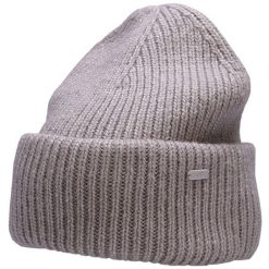 Czapka damska 4F. Fioletowe czapki zimowe damskie 4f, z materiału. Za 47.99 zł.