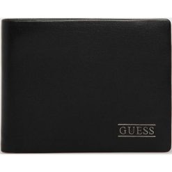 Guess Jeans - Portfel skórzany. Czarne portfele męskie Guess Jeans, z aplikacjami, z jeansu. Za 259.90 zł.
