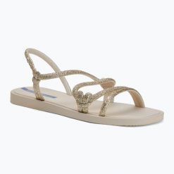 Sandały damskie Ipanema Solar Glow Sand. Białe sandały damskie Ipanema, bez wzorów, z gumy, bez obcasa. Za 94.99 zł.